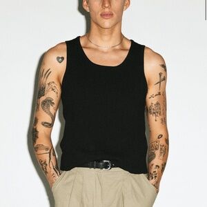 California Arts - Virgil Cropped Tank, black medium